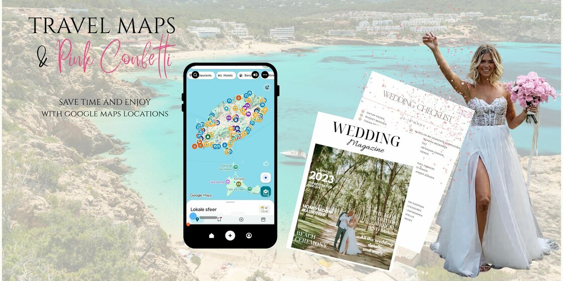 TRAVEL MAPS & PINK CONFETTI