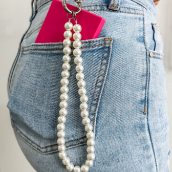 white pearl xl phonestrap