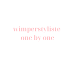 Wimperstyliste one by one.